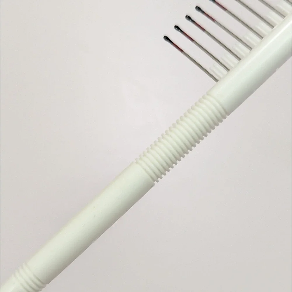 Mebco Hair Pick Comb Double Dipped Metal Teeth Rat Tail Handle Teaser Vintage